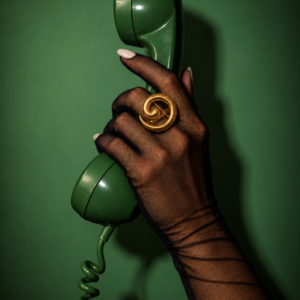 Spiral Out gold brooch